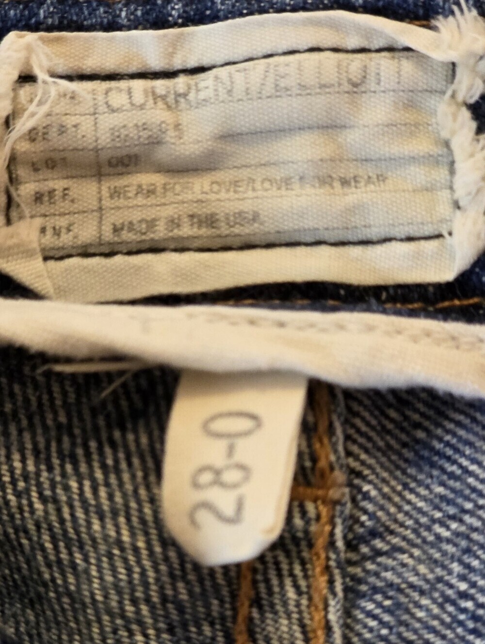 Current/Elliott The Army Short Denim Utility Fray Hem Super Loved Size 28 EUC - Picture 3 of 9